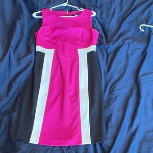 Tommy Hilfiger Purple and Black Midi Dress
